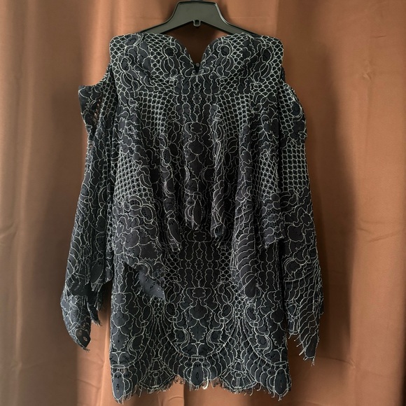 Shona Joy navy lace dress - Picture 4 of 11